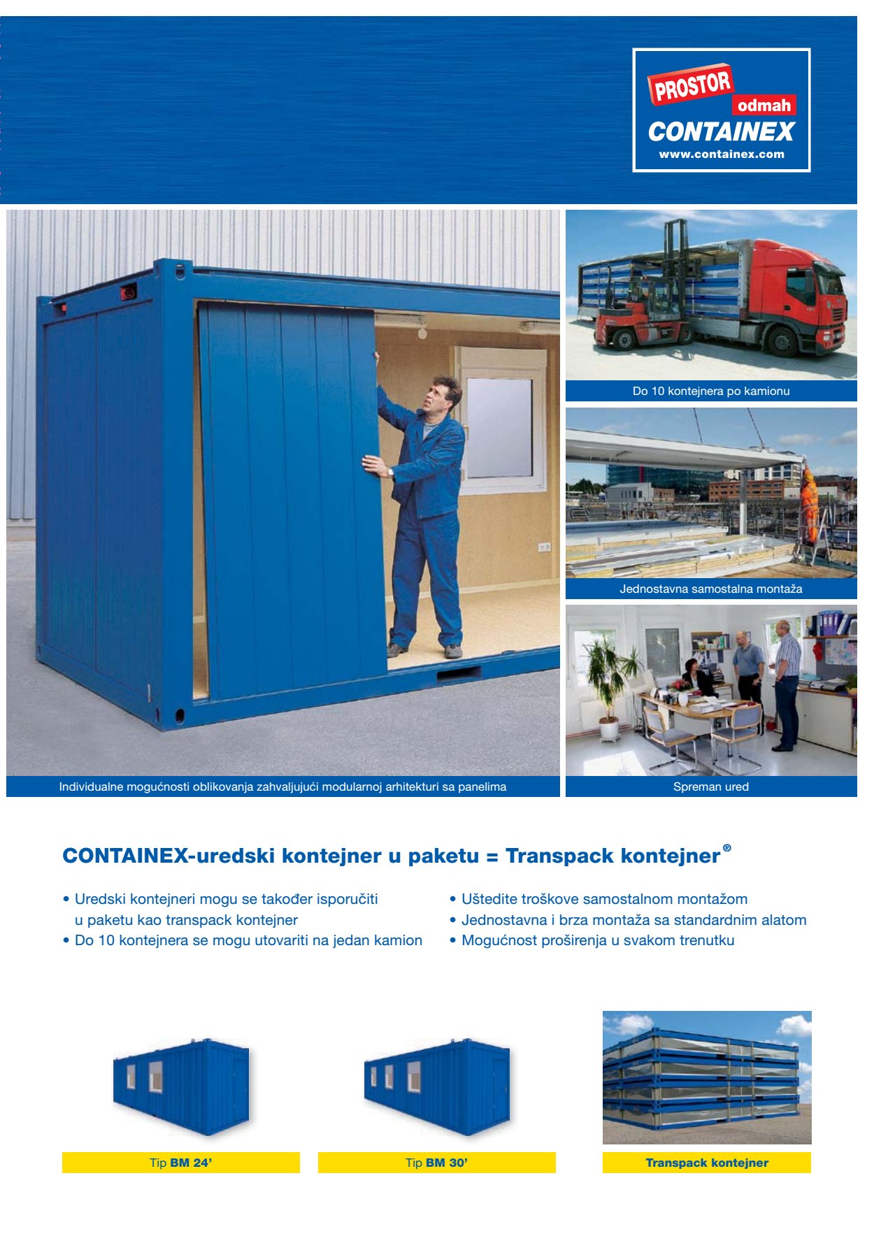 CONTAINEX-uredski kontejner paketu